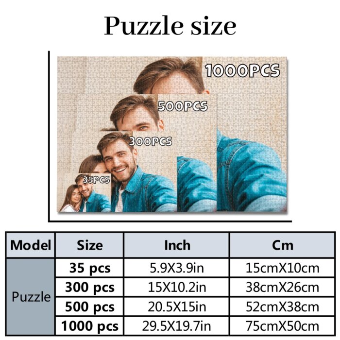 35/300/500/1025pcs Personalized Custom Photo Puzzle Friend Upload Photo For Customized Puzzle Unique Gift For Family Friends Spe - Image 4