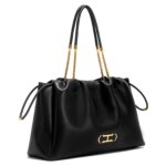 Fashion Classic Luxury Design Women's New Shoulder Bag Commuter Large Capacity Drawstring Design Bag - Image 5