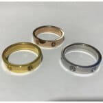 Trendy Stainless Steel Rose Gold Color Love Ring for Women Men Couple CZ Crystal Rings Luxury Brand Jewelry Wedding Gift - Image 4
