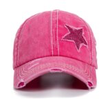 Retro Pink Duckbill Baseball Cap for Women – Summer & Spring Wide Brim Small Face Hat - Image 5