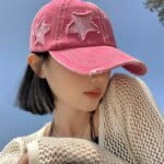 Retro Pink Duckbill Baseball Cap for Women – Summer & Spring Wide Brim Small Face Hat