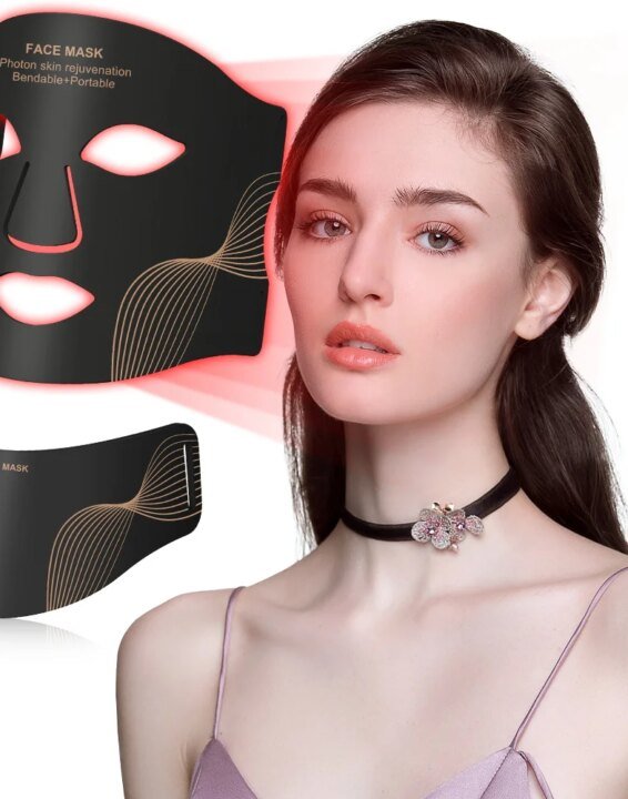 7 Color LED Face Mask with Neck Wireless Red Light Therapy for Anti Aging and Skin Rejuvenation