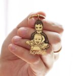 Personalized Photo Keychain | Custom Engraved Picture Pendant