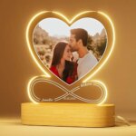 Personalized LED Acrylic Photo Frame – Custom Couple and Family Anniversary Gift - Image 3