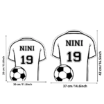 Custom Football Shirt LED Mirror – Personalized Acrylic Wall Light Gift for Dad, Football Fan - Image 2
