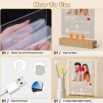 Personalised Acrylic Spotify Music Photo Plaque with LED Night Light Custom Mothers Day Gift Photo frames Custom Couple Gift - Image 6