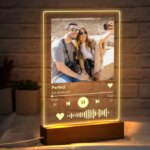Personalised Acrylic Spotify Music Photo Plaque with LED Night Light Custom Mothers Day Gift Photo frames Custom Couple Gift