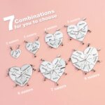 MaiLun Custom Names Puzzled Heart Pendant Necklace Engraved Names Puzzled Hearts Pendant- send names via chat - Image 4