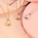 Personalized Family Names Heart Necklace – Custom Name Beads Necklace for Mom - Image 6