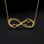 Custom Heart Infinity Name Necklace – Personalized Stainless Steel Necklace for Women and Men