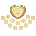 Personalized Wedding Arrhae Coins Set – Custom Heart Plate Arras de Boda Cristiana Ceremony Gift - Image 2