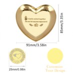 Personalized Wedding Arrhae Coins Set – Custom Heart Plate Arras de Boda Cristiana Ceremony Gift - Image 5