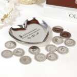 Personalized Wedding Arrhae Coins Set – Custom Heart Plate Arras de Boda Cristiana Ceremony Gift - Image 6