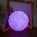 Personalized 3D Moon Lamp with Photo & Text – Custom USB LED Night Light Gift - Image 6