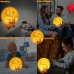Personalized 3D Moon Lamp with Photo & Text – Custom USB LED Night Light Gift - Image 4