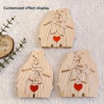Art Wooden Bear Family Puzzle Personalized Name Custom Home Decor Thanksgiving Christmas Heartwarming Gift for Baby Mom - Image 4