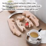 Art Wooden Bear Family Puzzle Personalized Name Custom Home Decor Thanksgiving Christmas Heartwarming Gift for Baby Mom - Image 5