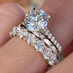 Huitan Gorgeous 3Pcs Set of Rings Female Luxury Shiny Round Zirconia Finger Jewelry Fashion Gold Color Accessories for Wedding - Image 2
