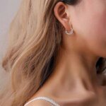 Huitan Full Paved Crystal CZ Hoop Earrings for Women Dazzling Accessories Wedding Party Delicate Birthday Gift Statement Jewelry - Image 5