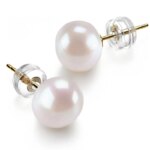 Huitan Round Simulated Pearl Stud Earrings for Women Minimalist Ear Accessories Fancy Earrings Simple Classic Jewelry Hot - Image 2