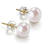 Huitan Round Simulated Pearl Stud Earrings for Women Minimalist Ear Accessories Fancy Earrings Simple Classic Jewelry Hot