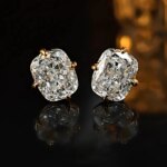 Huitan Women Stud Earrings Gold Color Inlaid Big White CZ Simple Style Party Daily Accessories Fashion Versatile Wedding Jewelry - Image 3