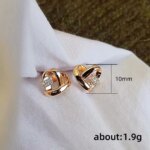 Huitan Eternity Love Earrings Ear Stud Piercing Silver Color/Gold Color Fashion Heart Earrings for Women Chic Wedding Jewelry - Image 6