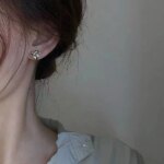 Huitan Eternity Love Earrings Ear Stud Piercing Silver Color/Gold Color Fashion Heart Earrings for Women Chic Wedding Jewelry - Image 5