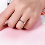 Huitan Single Round Cubic Zircon Rings for Women Engagement Wedding Band Accessories Simple Elegant Female Rings Fashion Jewelry - Image 5