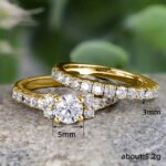 Huitan  New Trendy Set Rings Women Luxury Paved Dazzling Crystal Cubic Zirconia Fashion Wedding Engagement Bridal Jewelry - Image 5