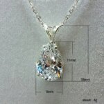 Huitan Water Drop Cubic Zirconia Crystal Women's Necklace Simple and Elegant Female Accessories Gift Wedding Jewelry 2021 Trendy - Image 5
