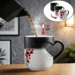 Heat Sensitive Color Changing Heart Handle Mug Strange Rare Mate Couple Valentine Day Wedding Coffee Mug Cup Festival Gifts - Image 2