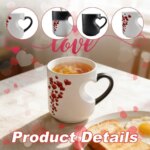 Heat Sensitive Color Changing Heart Handle Mug Strange Rare Mate Couple Valentine Day Wedding Coffee Mug Cup Festival Gifts - Image 4