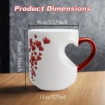 Heat Sensitive Color Changing Heart Handle Mug Strange Rare Mate Couple Valentine Day Wedding Coffee Mug Cup Festival Gifts - Image 6