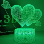 Romantic Love Led Night Lamp Heart-Shaped Night Light Room Decor Desk Ornament 3d Lamp Birthday Present Girlfriend Lovers Gift - Image 2