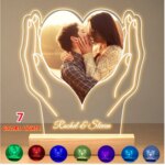Personalized Valentine's Day Gifts Lamp Custom Photo And Text Night Light Women Men Couples Anniversary Wedding Birthday Gifts - Image 5