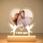 Personalized Valentine's Day Gifts Lamp Custom Photo And Text Night Light Women Men Couples Anniversary Wedding Birthday Gifts - Image 4