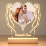 Personalized Valentine's Day Gifts Lamp Custom Photo And Text Night Light Women Men Couples Anniversary Wedding Birthday Gifts - Image 2