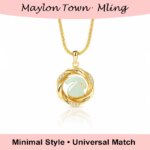 Gold Rabbit Pendant Necklace with Cubic Zirconia Cute Necklace for Women and Girls - Image 2