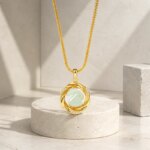 Gold Rabbit Pendant Necklace with Cubic Zirconia Cute Necklace for Women and Girls - Image 4