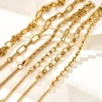 Gold Plated Stainless Steel Link Chain Bracelet for Women | Waterproof Jewelry - Image 3