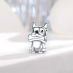 925 Sterling Silver Girl Holding Dog Charm Bead for Women Bracelet - Image 4