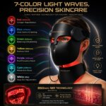 LED Light Therapy Silicone Face and Neck Mask Ultra Lite 7 Color Wireless Skin Care Device - Image 3