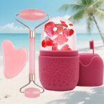 Ice Face Roller And Gua Sha Set | Facial Massage Tools