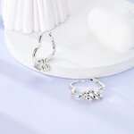 Zircon Crystal Hoop Earrings | 925 Sterling Silver for Women - Image 5