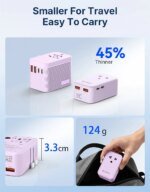Universal Travel Adapter | 25W GaN USB-C and USB-A Charger - Image 6